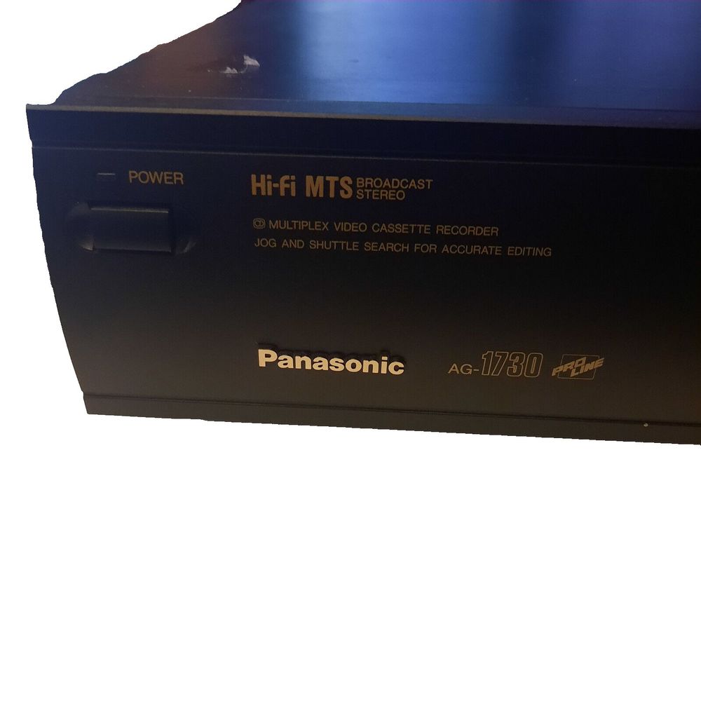 Panasonic AG-1730 VCR/VHS Player/Recorder - Powers On, Untested, No Remote Contr